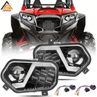 Front Led Headlight Hi-low Beam Drl For Polaris Scrambler 850 1000 Rzr 800 900 New. Price: $129.99.