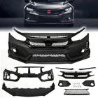 For 2016-2021 Honda Civic Type Style Front Bumper Cover Kit With Grille & Lip New. Price: $345.00.