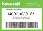 Kawasaki Genuine Cover,bumper,f.black 14092-0188-6Z New. Price: $103.49.
