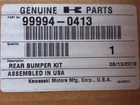 Kawasaki Rear Bumper 99994-0413. Fitment In Description New. Price: $120.00.
