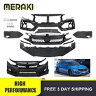 Front Bumper Cover Kit With Grille & Lip Type Style For 2016-2021 Honda Civic New. Price: $345.99.