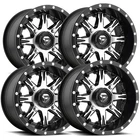 (set Of 4) Fuel Utv D541 Nutz 14X7 4X110 Black/machined Wheels Rims 14" Inch New. Price: $840.00.