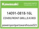 Kawasaki Oem Part 14091-0818-16L Cover,front Grill,d.r.red New. Price: $99.89.
